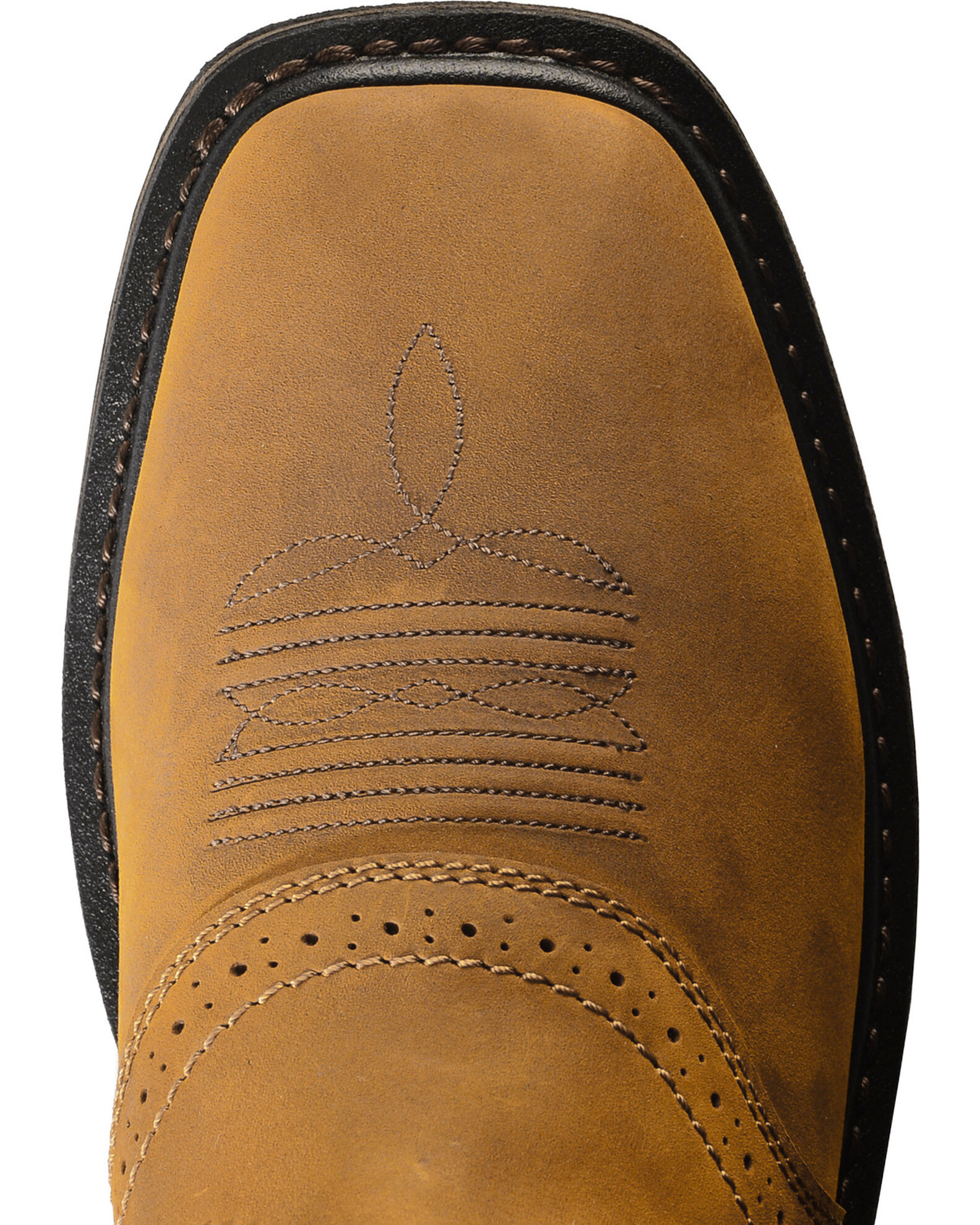 Image #6 - Ariat Men's 10" Sierra Pull-On Western Work Boots - Square Toe, Aged Bark, hi-res