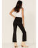 Image #3 - Wrangler X Fender Women's Wrock Cropped Flare Jeans, Black, hi-res