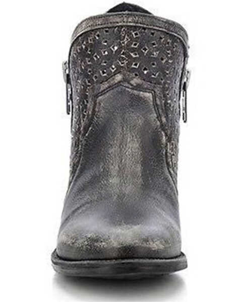 Circle G Women's Short Western Boots - Round Toe, Black, hi-res