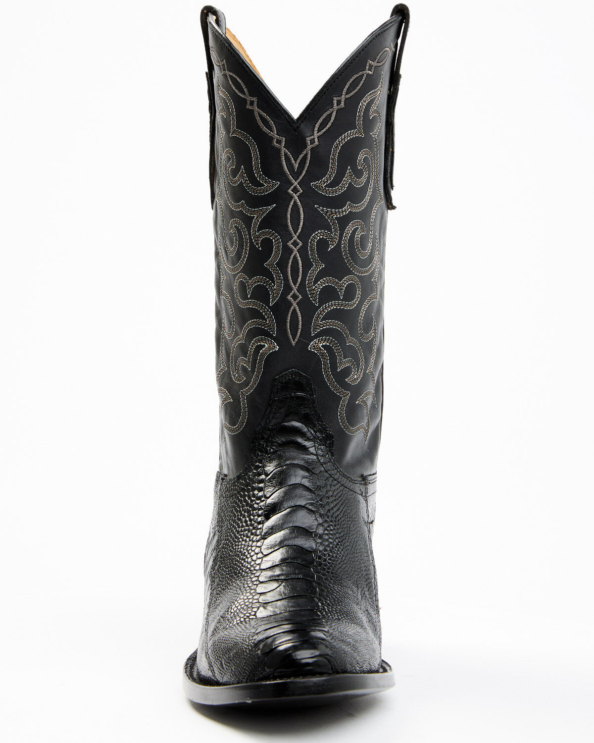 Image #5 - Cody James Men's Exotic Ostrich Leg Western Boots - Round Toe, Black, hi-res