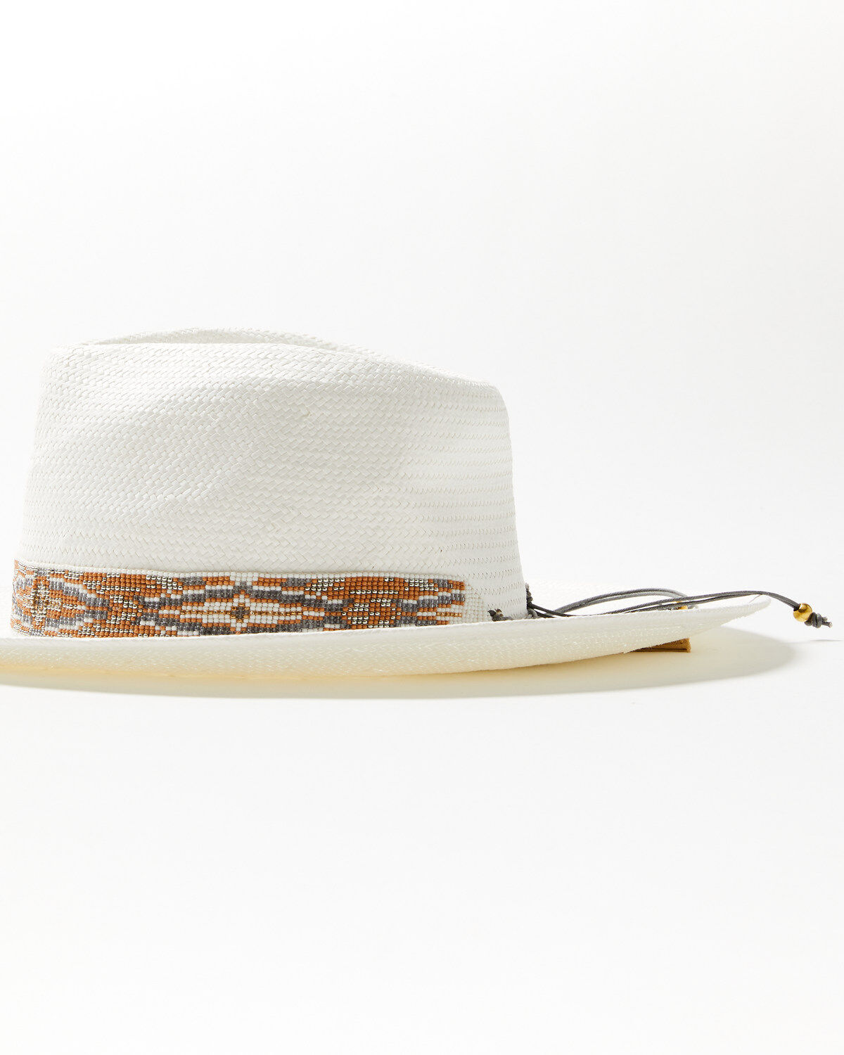 Image #3 - Nikki Beach Women's White Dove Straw Western Fashion Hat, White, hi-res