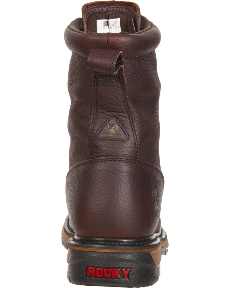 Rocky Men S Ride Lacer Waterproof Steel Toe 8 Western Boots