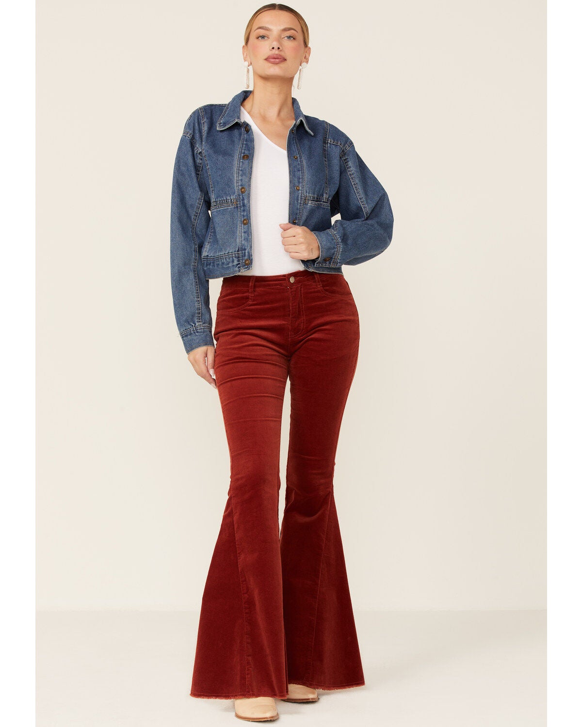 Boom Boom Jeans Medium Wash Seam Pocket 
