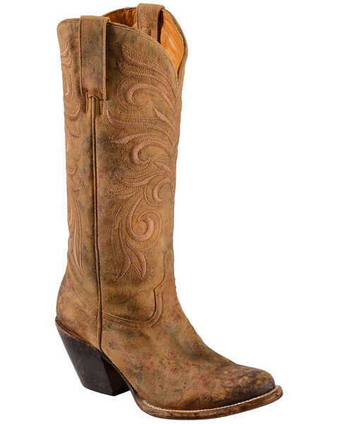 Image #1 - Lucchese Women's Laurelie Embroidered Floral Western Boots, , hi-res