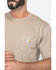 Carhartt Men's Loose Fit Heavyweight Logo Pocket Work T-Shirt - Big & Tall, Desert, hi-res
