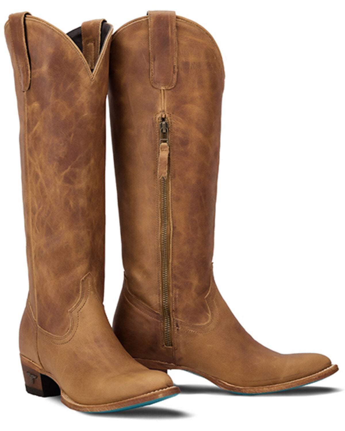 Lane Women's Plain Jane Tall Western Boots - Round Toe, Russett, hi-res