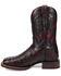 Image #3 - Dan Post Men's Alamosa Exotic Ostrich Western Boots - Broad Square Toe, Black Cherry, hi-res