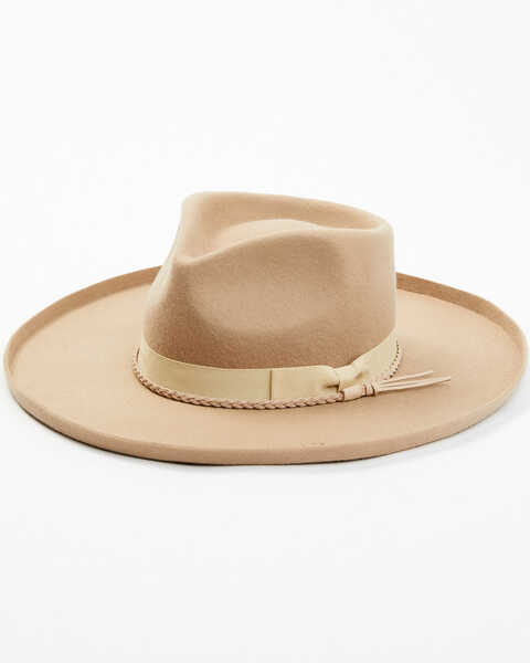Shyanne Women's Felt Western Fashion Hat , Tan, hi-res