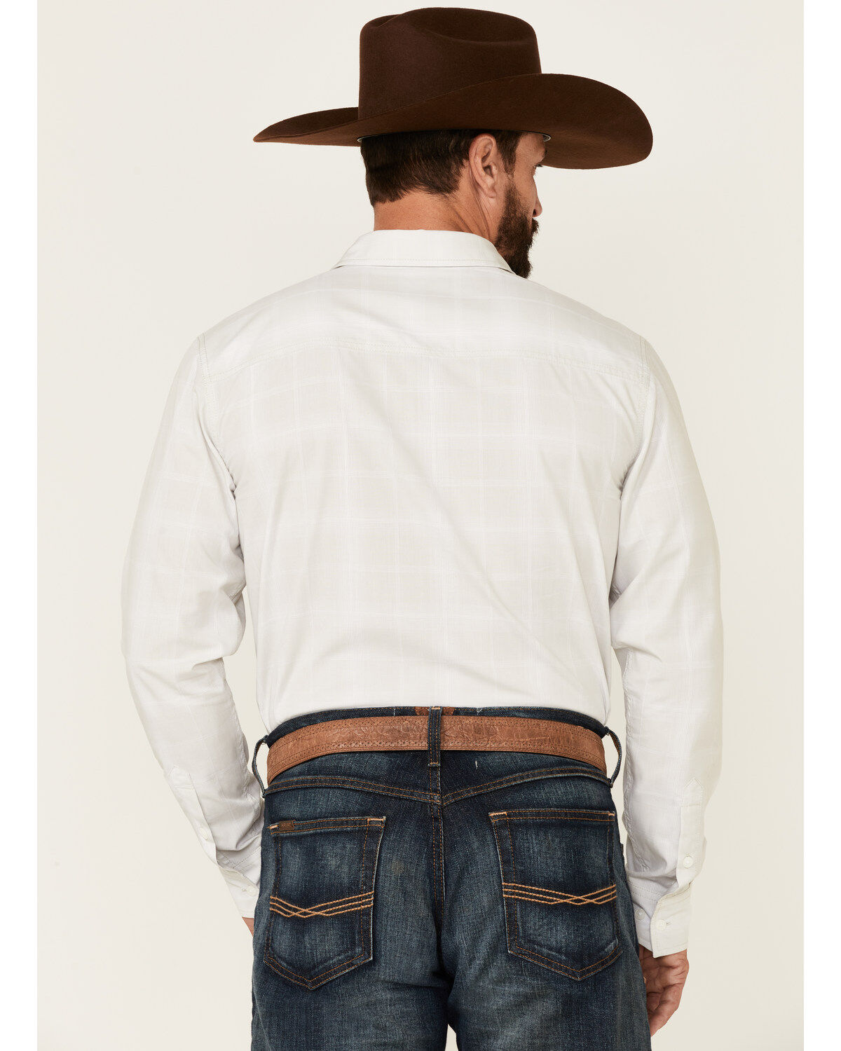 Image #4 - Gibson Men's Back Off Large Plaid Long Sleeve Button-Down Western Shirt, Grey, hi-res