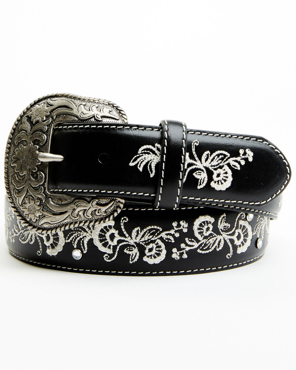 Image #1 - Shyanne Women's Floral Embroidered Crystal Belt, , hi-res