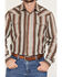 Image #3 - Wrangler Retro Men's Striped Print Long Sleeve Snap Western Shirt - Tall, Rust Copper, hi-res