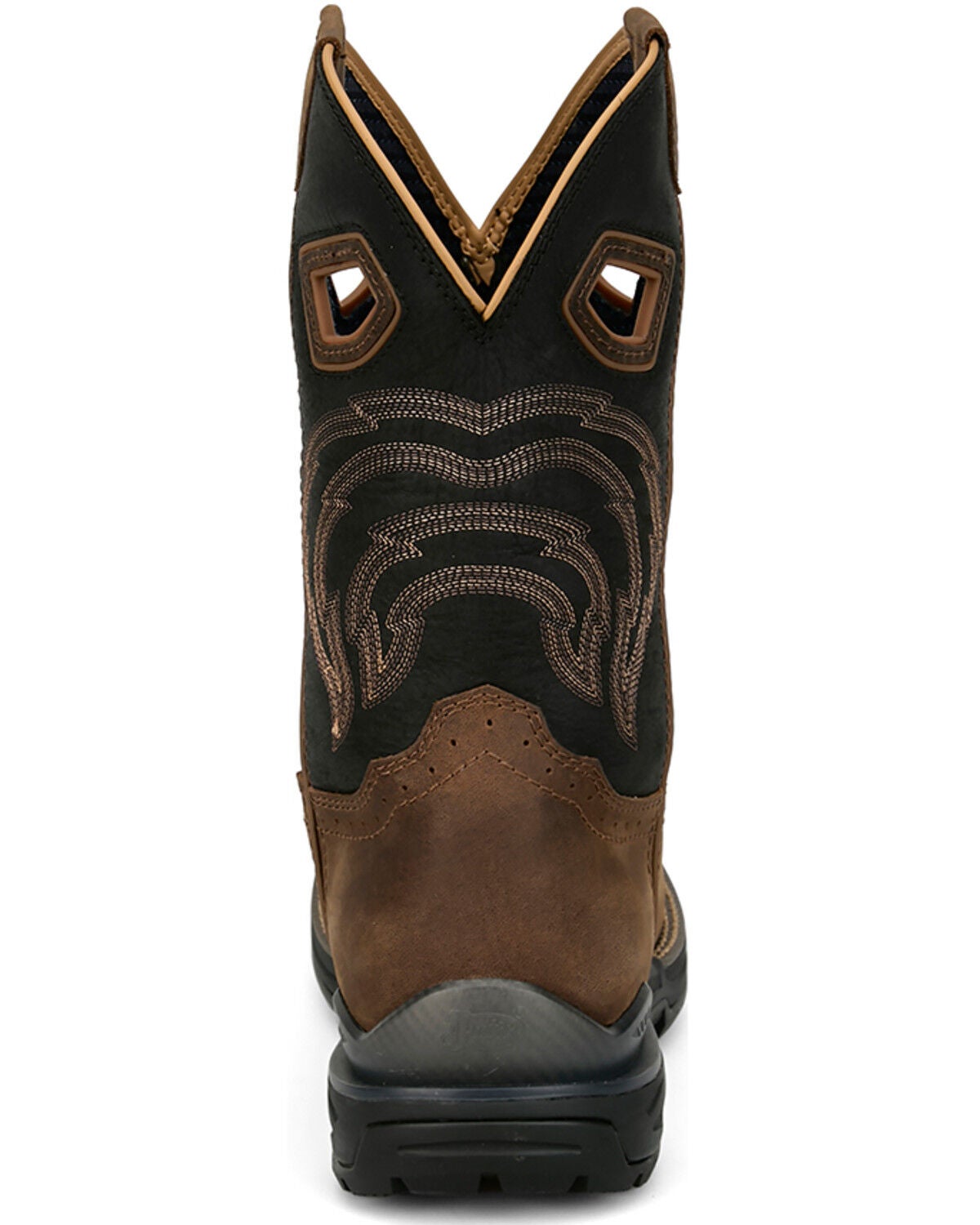 Image #5 - Justin Men's Warhawk Slickline 11" Waterproof Pull-On Work Boots - Soft Toe, Brown, hi-res