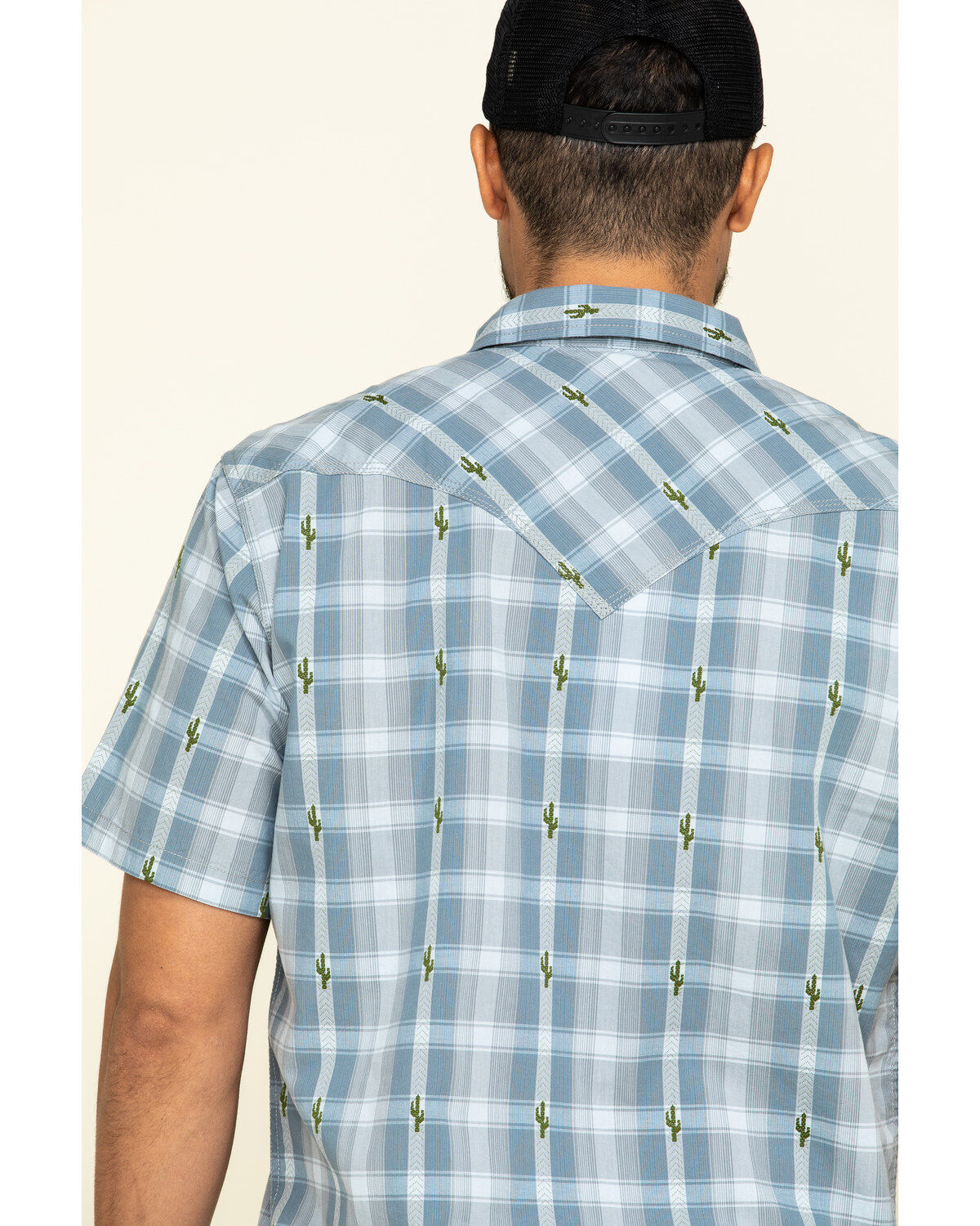 Image #5 - Moonshine Spirit Men's Cooler Cactus Plaid Short Sleeve Western Shirt, , hi-res