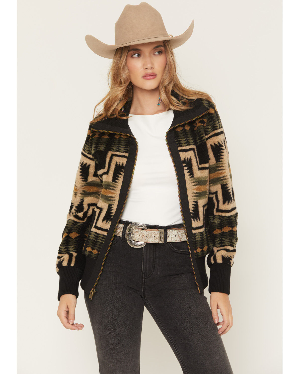Image #1 - Pendleton Women's Foxglove Jacket, Green, hi-res