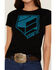 Image #2 - RANK 45® Women's Logo Graphic Tee, Black, hi-res