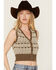 Image #2 - Sadie & Sage Women's Lovers Jacquard Vest, Brown, hi-res