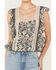 Image #3 - Angie Women's Butterfly Sleeve Floral Print Top, Black/white, hi-res