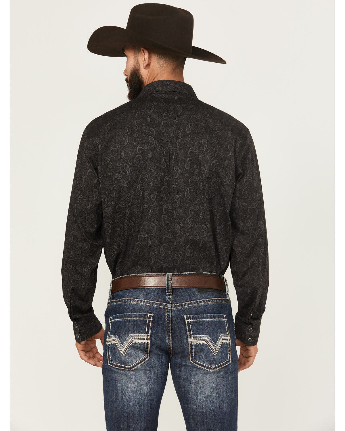 Wrangler 20X Men's Paisley Print Long Sleeve Snap Stretch Western