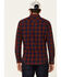 Image #4 - Flag & Anthem Men's McLennan Navy Vintage Plaid Long Sleeve Snap Western Shirt, Navy, hi-res