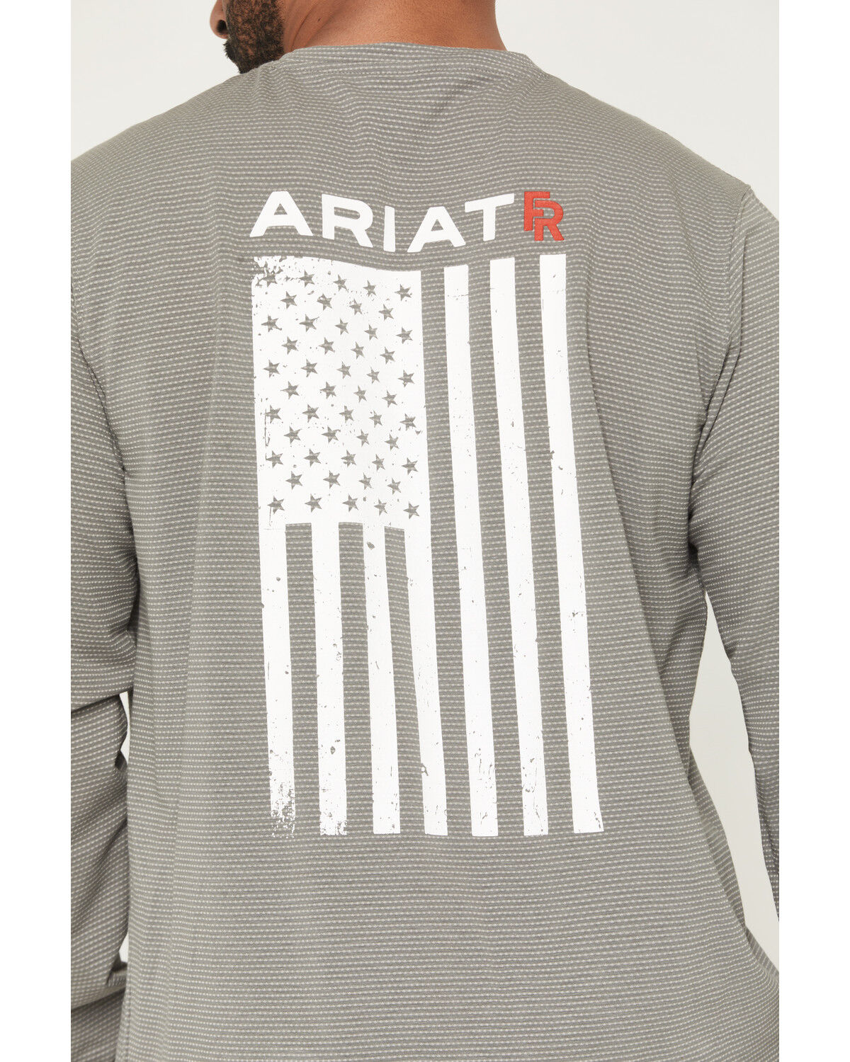 Image #4 - Ariat Men's Boot Barn Exclusive FR Freedom Long Sleeve Work Shirt, Charcoal, hi-res