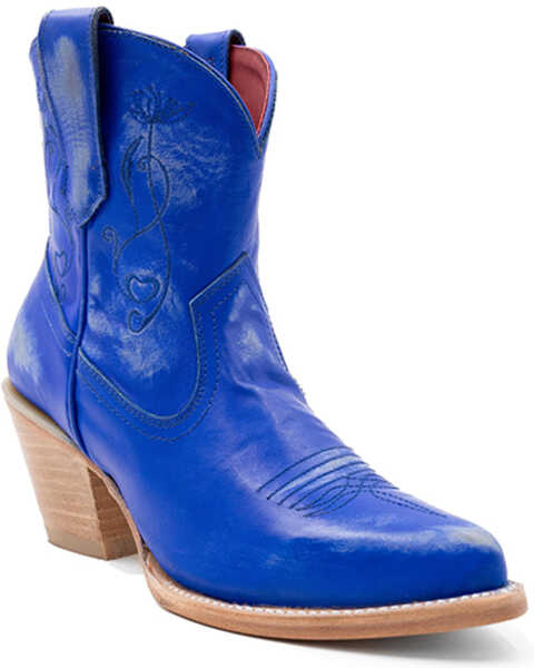 Ferrini Women's Pixie Western Boots - Pointed Toe, Blue, hi-res