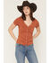 Image #1 - Blue Life Women's Sunny Lace Button-Up Top, Rust Copper, hi-res