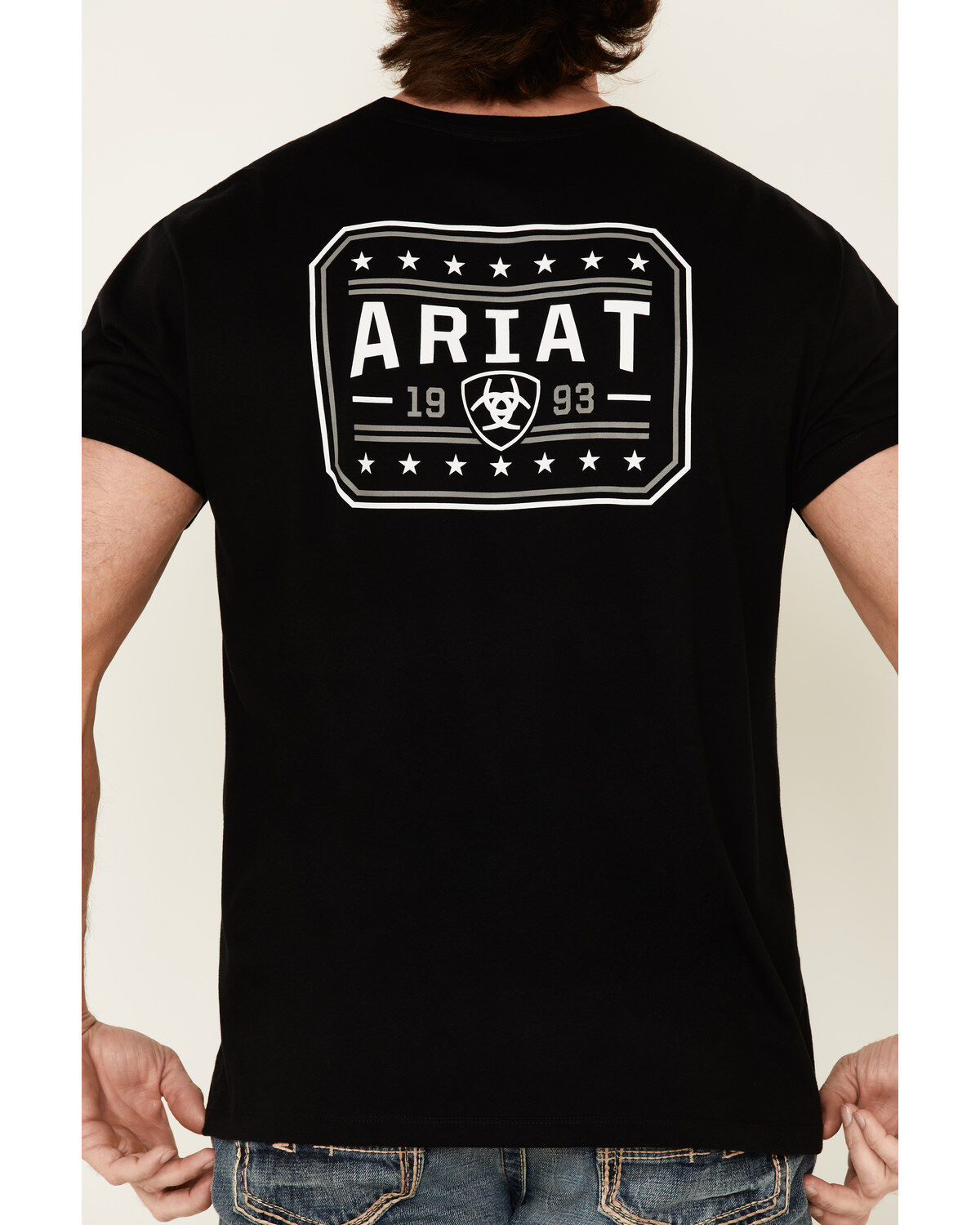 Image #4 - Ariat Men's Black 93 Liberty Logo Graphic T-Shirt , , hi-res