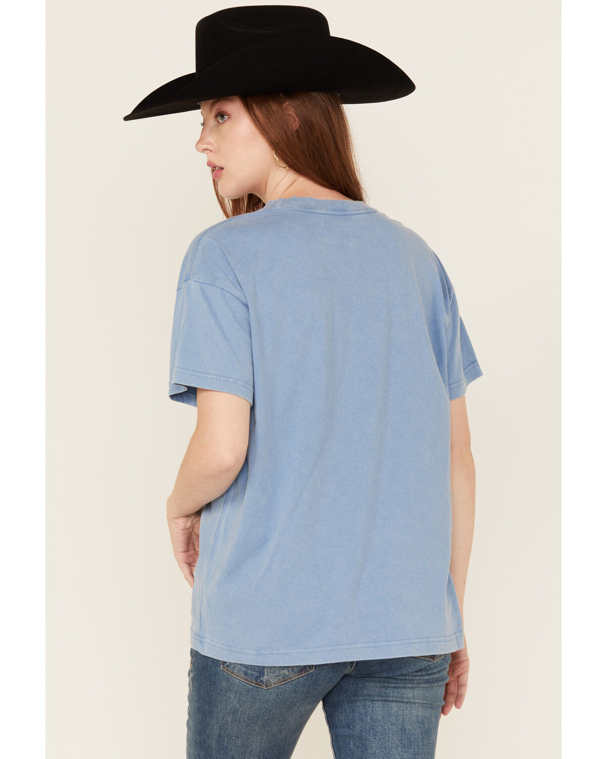 Image #4 - Cleo + Wolf Women's Support Your Local Farmer Short Sleeve Oversized Graphic Tee, Steel Blue, hi-res