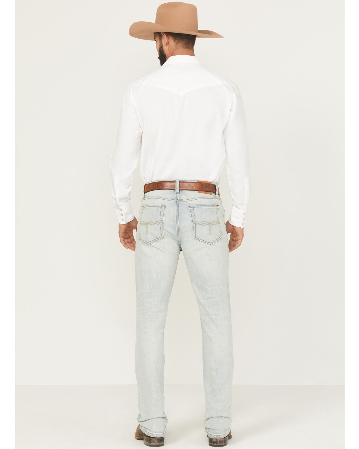 Image #3 - Blue Ranchwear Men's Savage Wash Bronson Slim Straight Stretch Denim Jeans, Light Wash, hi-res