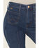 Image #2 - Wrangler X Lainey Wilson Women's Dark Wash High Rise Moonlight Bare Back Pintuck Flare Stretch Denim Jeans, Dark Wash, hi-res