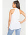 Image #6 - Scully Women's Honey Creek Embroidered Tassel Tank, White, hi-res