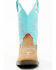 Shyanne Girls' Ceci Western Boots - Broad Square Toe, Blue, hi-res
