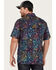 Image #4 - Scully Men's Paisley Floral Print Short Sleeve Button Down Western Shirt, , hi-res