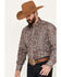 Image #2 - Stetson Men's Paisley Print Long Sleeve Western Snap Shirt, Wine, hi-res