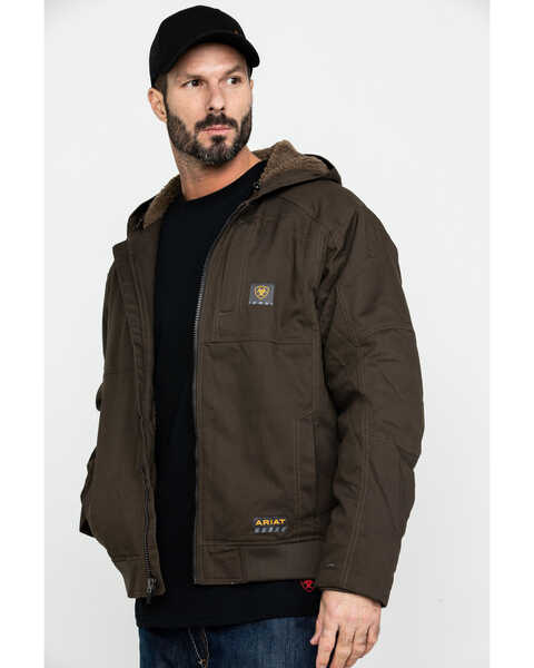 Image #3 - Ariat Men's Rebar Dura Canvas Zip-Front Work Jacket - Big & Tall, Loden, hi-res