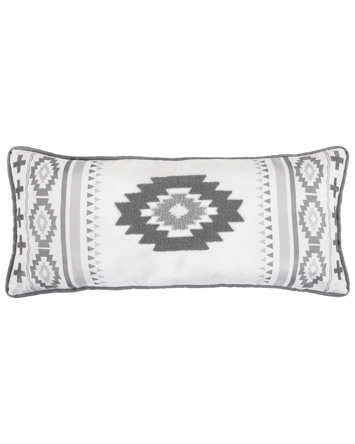 HiEnd Accents Free Spirit Lumbar Pillow, Grey, hi-res