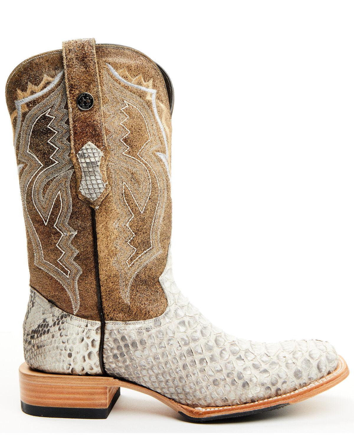 Image #2 - Tanner Mark Men's Exotic Python Western Boots - Broad Square Toe, Multi, hi-res