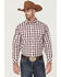 Resistol Men's Bradenton Windowpane Plaid Long Sleeve Button Down Western Shirt, Off White, hi-res
