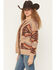 Image #2 - Cotton & Rye Women's Southwestern Print Button-Down Cardigan, Brown, hi-res