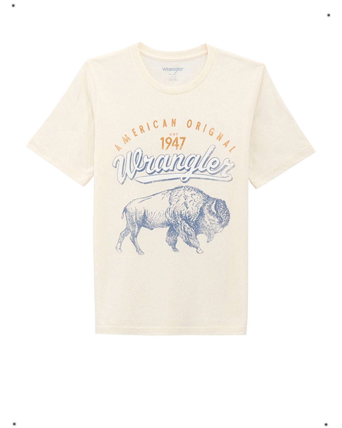 Wrangler Boys' Bison Logo Short Sleeve Graphic T-Shirt, White, hi-res