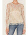 Shyanne Women's Two Tone Lace Layering Top, Sand, hi-res