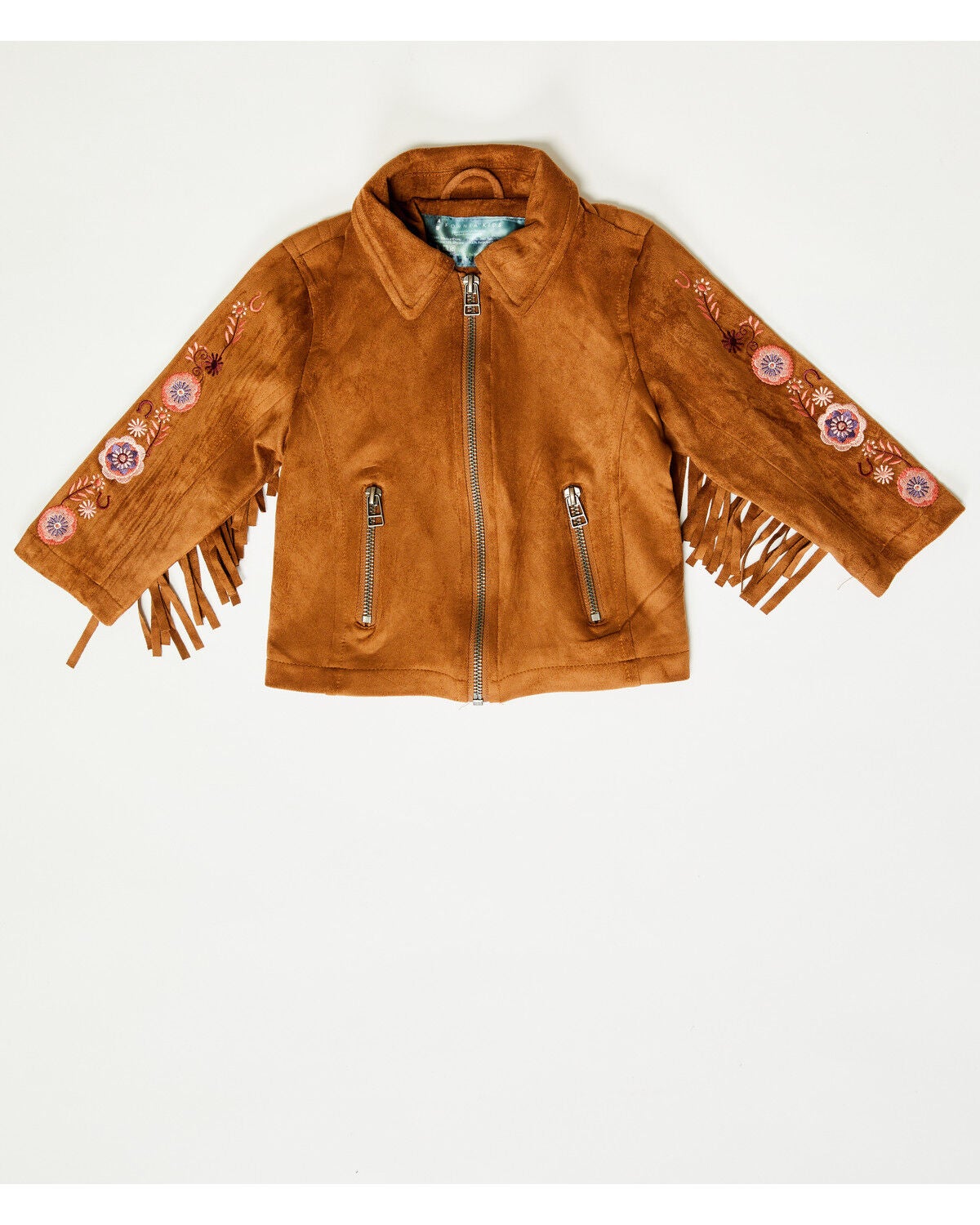 Image #3 - Fornia Toddler Girls' Horse Embroidered Fringe Jacket, Camel, hi-res