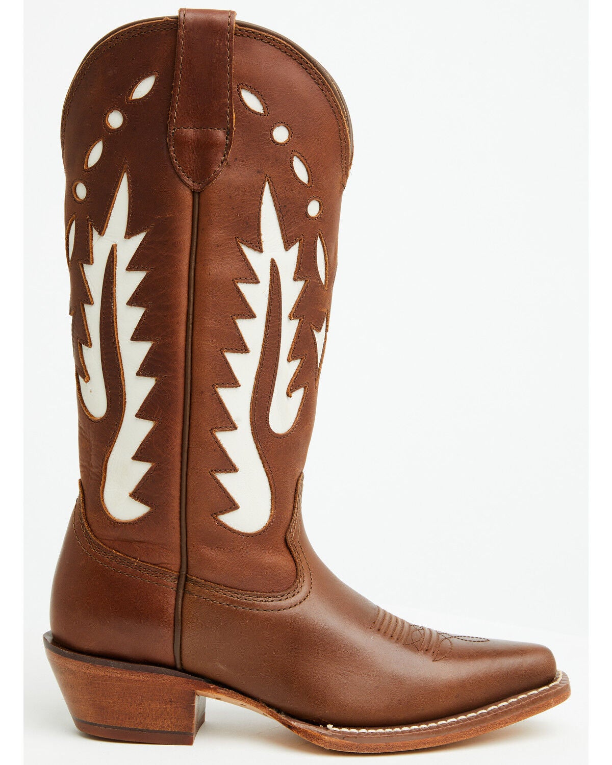 Image #2 - Justin Women's Faye Tall Western Boots - Snip Toe, Chocolate, hi-res