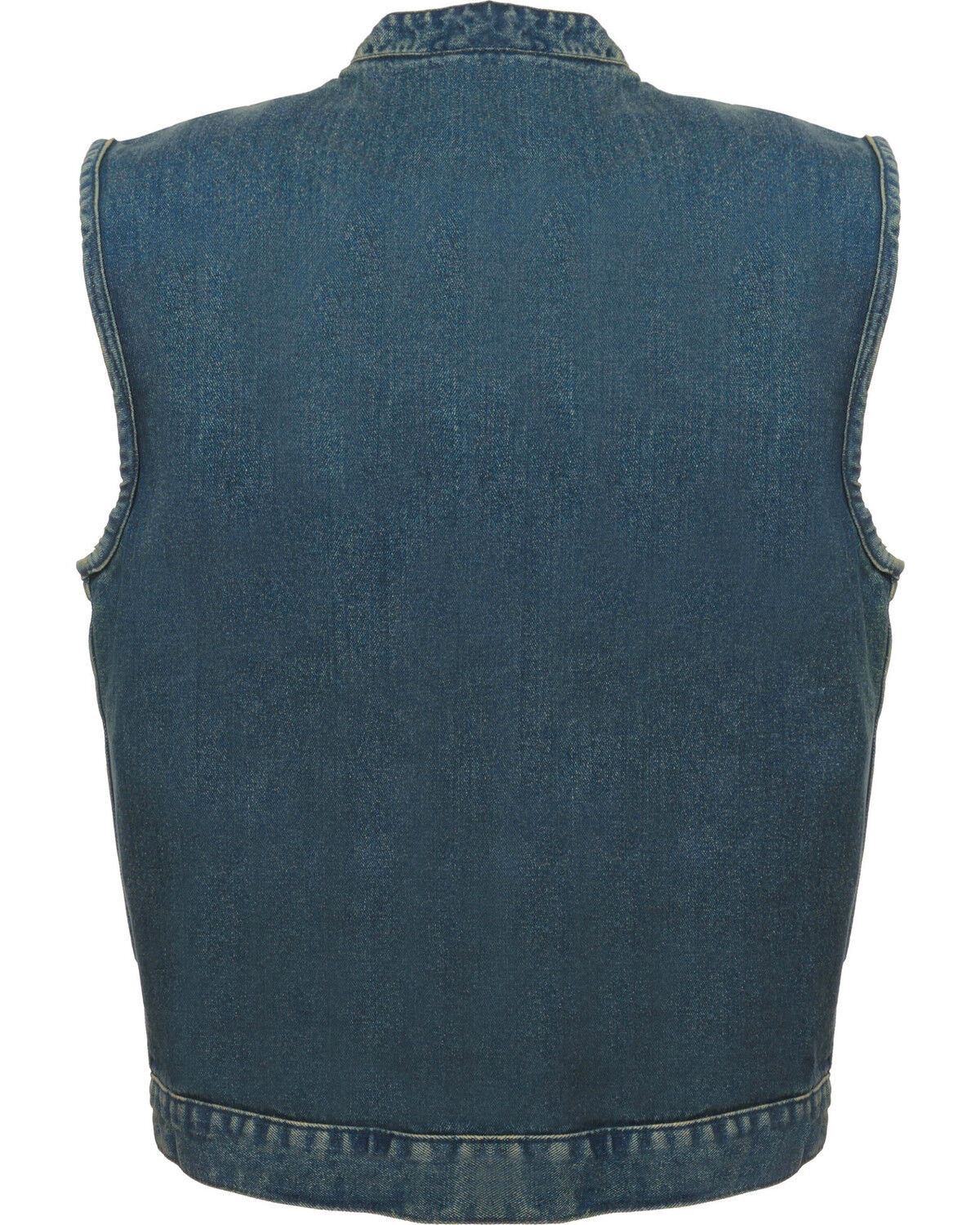 Image #2 - Milwaukee Leather Men's Concealed Snap Denim Club Style Vest - 3X, , hi-res