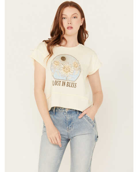 Cleo + Wolf Women's Lost in Bliss Tee, Cream, hi-res