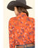 Image #5 - Cruel Girl Women's Rust Horseshoe Rose Print Long Sleeve Western Shirt , , hi-res