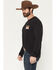 Image #3 - Wrangler Men's Long Live Cowboys Long Sleeve Graphic T-Shirt, Black, hi-res
