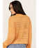 Image #4 - Revel Women's Open Weave Sweater, Orange, hi-res
