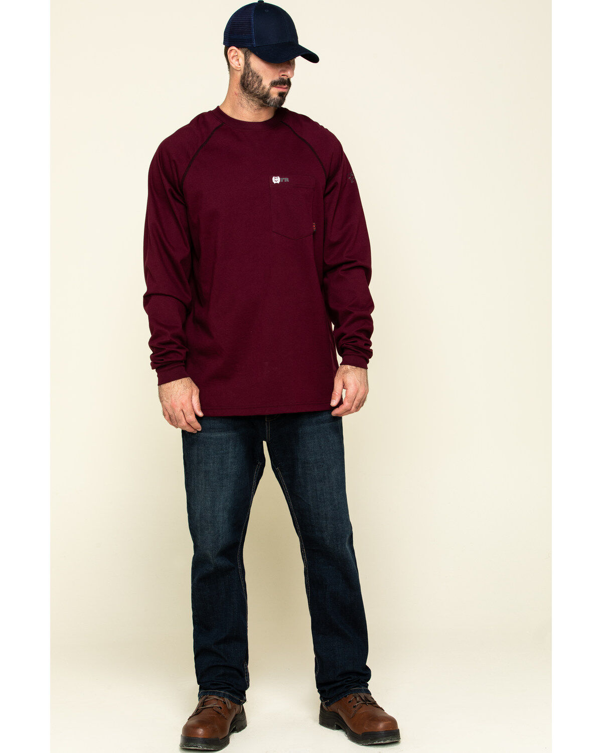 Image #6 - Cinch Men's FR Solid Long Sleeve Work Shirt , , hi-res