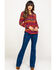 Image #6 - Rock & Roll Denim Women's Rust Serape Stripe Southwestern Embroidered Long Sleeve Western Shirt , , hi-res